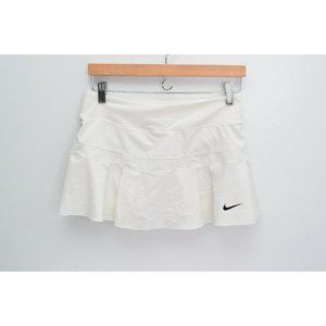 Nike Court Victory Pleated Skort Skirt White Tennis White Logo Size Small FLAWS